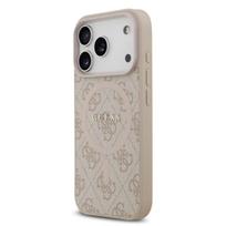 Guess PU Leather 4G Colored Ring MagSafe Case for iPhone 17 Pro / Pink