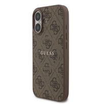 Guess PU Leather 4G Colored Ring MagSafe Case for iPhone 17 / Brown