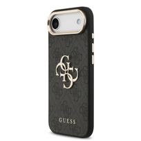 Guess PU Leather 4G Metal Logo Gold Frame Case for iPhone Air / Black