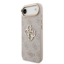 Guess PU Leather 4G Metal Logo Gold Frame Case for iPhone Air / Pink