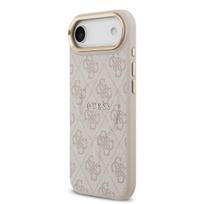 Guess PU Leather 4G Gold Frame MagSafe Case for iPhone Air / Pink