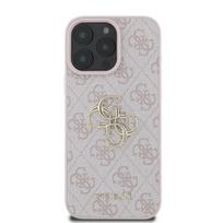 Guess PU 4G Metal Logo Case for iPhone 16 Pro Max / Pink