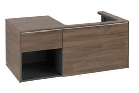 Vonios spintelė Villeroy & Boch Subway 3.0, 41x100x52 cm, 2 stalčiai, (be praustuvo) išpjova dešinėje, Arizonos ąžuolas C571L0VH