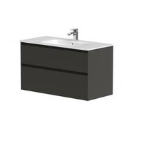 Vonios spintelė Kame Loft 100cm 2 stalčiai Be kriauklės, antracito pilka BU/10-3DR/D27-LFT