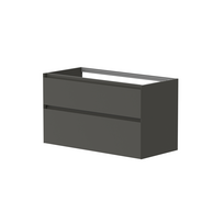 Vonios spintelė Kame Loft 100cm 2 stalčiai, Po viršumi, Be kriauklės, Antracito pilka BUC/10-3DR/D27-LFT