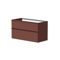 Kame Loft vonios spintelė 100cm 2 stalčiai, Po stalviršiu, Be kriauklės, Terracotta BUC/10-3DR/D23-LFT