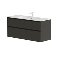 Vonios spintelė Kame Loft 120cm 2 stalčiai, Be kriauklės, Antracito pilka BU/12-3DR/D27-LFT