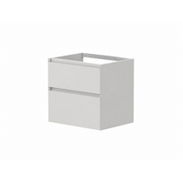 Kame Loft vonios spintelė 60cm 2 stalčiai, Po stalviršiu, Be kriauklės, Pearl Grey BUC/6-3DR/D37-LFT