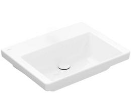 Mēbeļu izlietne Villeroy & Boch Subway 3.0 - Mēbeļu izlietne 60x47 cm, bez jaucējkrāna cauruma, CeramicPlus, alpine white 4A706FR1
