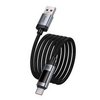 Hoco U148 black data cable with digital display, USB A to USB C, PD 6A, 100W, 1.2 m