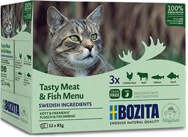 Bozita Tasty meat & fish menu in jelly - wet cat food - 12 x 85g