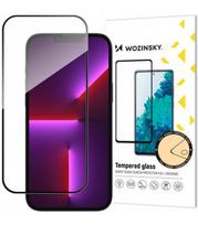 Juodas apsauginis grūdintas stiklas Apple iPhone 15 telefonui "Wozinsky Full Glue"