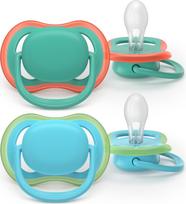 Philips Avent - Ultra air soother, 6-18m,  Green/Blue