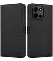 Juodas atverčiamas dėklas Oneplus Nord 6 telefonui "Tech-Protect Wallet"