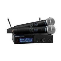Shure SLXD24D+E/58-G65 - dviguba skaitmeninė belaidžio ryšio sistema su dviem siųstuvais/rankiniais mikrofonais (470 - 606 MHz)