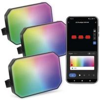 Emos GoSmart Lauko LED Prožektorius ZIW184R, 14 W, RGBIC, WiFi, 990 lm, IP65, 3 segmentai, 20 000 val.