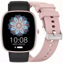 GRAVITY GT18-1 Smartwatch with Silicone Strap / pink-black