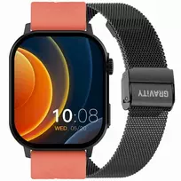 Smartwatch Gravity GT15-3 Silicone Strap + Black Bracelet / red-black