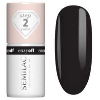 Hibridinis nagų lakas Semilac Easy Off L24 Diamond Black, 7 ml