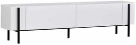Televizoriaus spintelė Nordure Nexus, balta sp./juoda sp., 29.5 cm x 180 cm x 45.5 cm