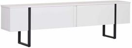 Televizoriaus spintelė Nordure Onera, balta sp./juoda sp., 29.5 cm x 180 cm x 50.5 cm