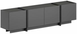 Televizoriaus spintelė Nordure Lowen, antracito sp./juoda sp., 35 cm x 180 cm x 46.2 cm