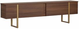 Televizoriaus spintelė Nordure Onera, aukso sp./riešuto sp., 29.5 cm x 180 cm x 50.5 cm