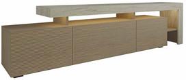 Televizoriaus spintelė Kalune Design Beliz, ąžuolo sp./travertine sp., 37 cm x 192 cm x 53 cm