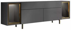 Televizoriaus spintelė Kalune Design Zenith, antracito sp./aukso sp., 32 cm x 180 cm x 55 cm