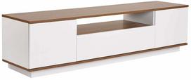 Televizoriaus spintelė Kalune Design Veramont, balta sp./riešuto sp., 44.5 cm x 180 cm x 44.6 cm