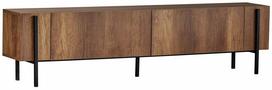 Televizoriaus spintelė Nordure Nexus, juoda sp./riešuto sp., 29.5 cm x 180 cm x 45.5 cm