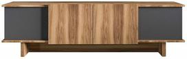 Televizoriaus spintelė Kalune Design Diana, antracito sp./riešuto sp., 33 cm x 180 cm x 50 cm