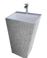 Vonios praustuvas Besco Vera O Glam, mineralinis liejinys mineral durabe, 50 cm x 40 cm x 85 cm, sidabro sp.