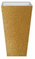Vonios praustuvas Besco Vera Glam, mineralinis liejinys mineral durabe, 50 cm x 40 cm x 85 cm, aukso sp.