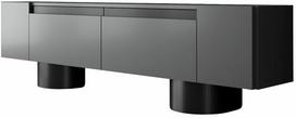 Televizoriaus spintelė Kalune Design Bohem, antracito sp./juoda sp., 30 cm x 180 cm x 50 cm
