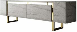 Televizoriaus spintelė Kalune Design Yildiz, aukso sp./travertine sp., 30 cm x 180 cm x 50 cm
