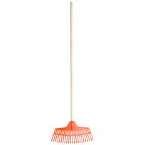 Plastikinis vėduoklinis grėblys su kotu, VERTAS (RG5)