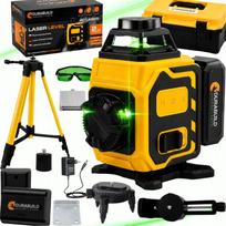 Kryžminis lazerinis nivelyras Durabuild PRO LCD 360 4D 16 linijų su stovu