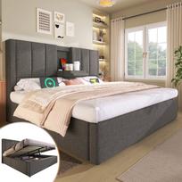 Dvigulė lova 160x200, USB įkrovimas, talpa 300kg, 2 dėžės