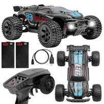 Nuotoliniu būdu valdomas monster truck 4x4 su metaline pavara LED apšvietimas 1:10 iki 40 min važiavimo Overmax X-Stable
