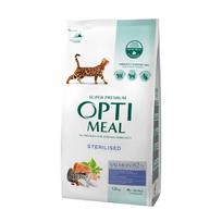 Optimeal sterilizuotoms katėms ir kastruotiems katinams su lašiša, 1,5 kg