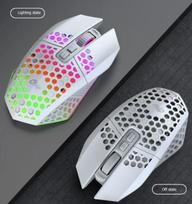 Game ergonomiška kompiuterinių žaidimų pelytė su šviesomis, balta