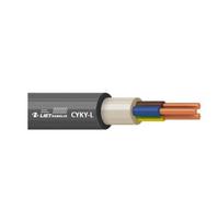 Kabelis Lietkabelis CYKY-L, 3 x 1.5 mm², juodas