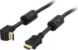 Kabelis Deltaco HDMI - HDMI 3m juoda (Deltaco HDMI-1030V - HDMI kabelis vinkletas)