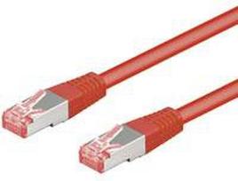 Goobay patchcord S / FTP, Cat6, 0.5m, raudona