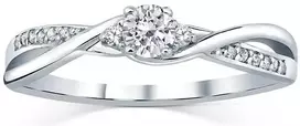 Silvego Sidabrinis žiedas su kristalais Swarovski FNJR085sw