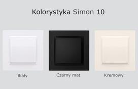 Jungiklis šviesos su Led indikacija Simon 10, juodas matinis