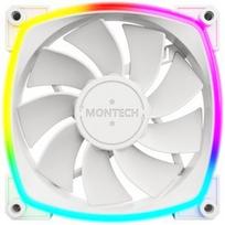 Montech Kompiuterio korpuso ventiliatorius RX120 PWM WHITE 3 IN 1, 120mm, 1600RPM, 27dB, 3xRGB LED, 4-pin PWM, Rifle bearing
