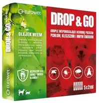 EWE EUROWET Drop&Go Spot-on – lašai nuo blusų ir erkių šuniui ir katei – 5×2 ml