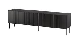 Televizoriaus spintelė Cama Meble Isla, matinė juoda sp., 40 cm x 200 cm x 60 cm